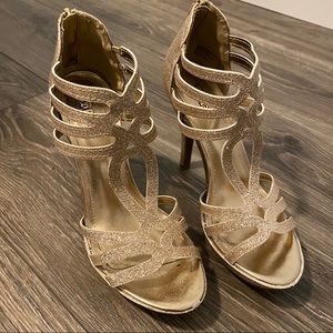 Golden Sparkly Heels